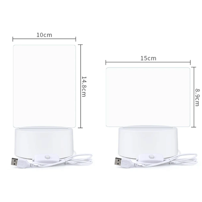 Pizarra LED para mesita de noche