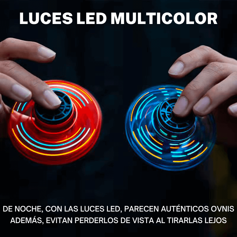 Pião Flutuante - Com carregamento USB e luzes LED
