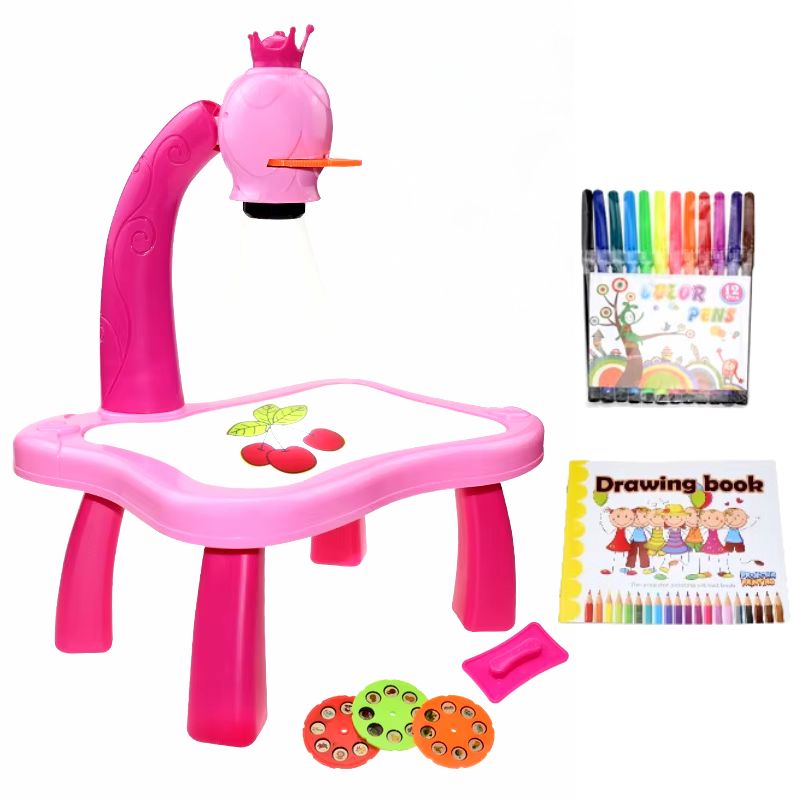 Tracing projector with whiteboard, markers, eraser and templates