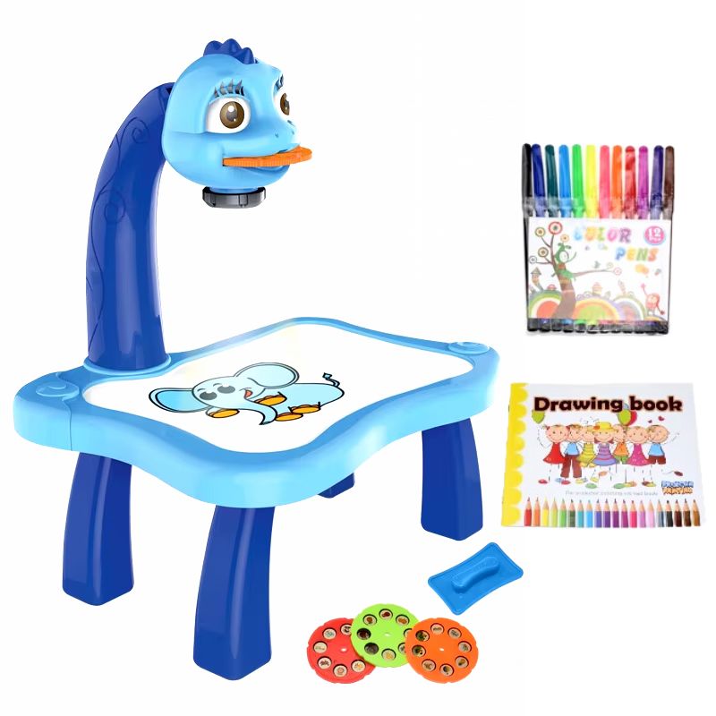 Tracing projector with whiteboard, markers, eraser and templates