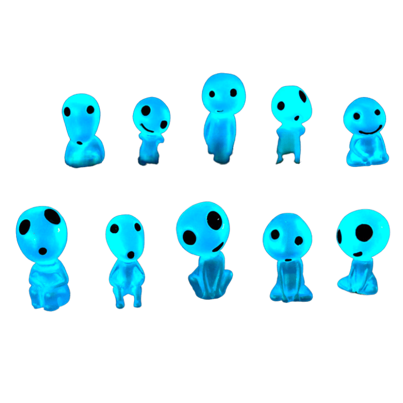 Aliens luminiscentes - 10 muñecos decorativos