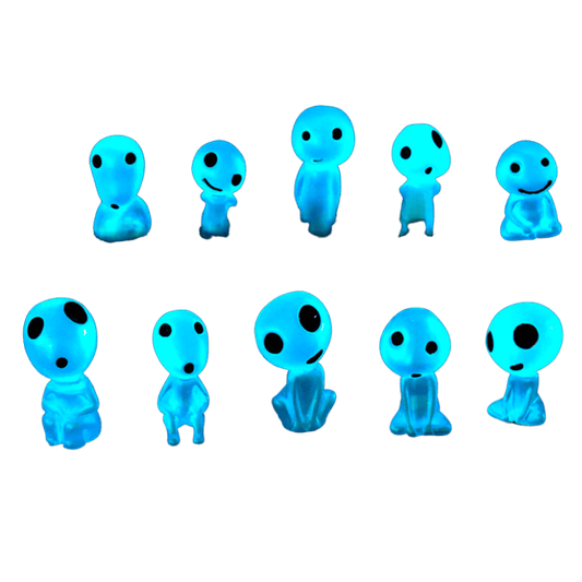 Aliens luminiscentes - 10 muñecos decorativos