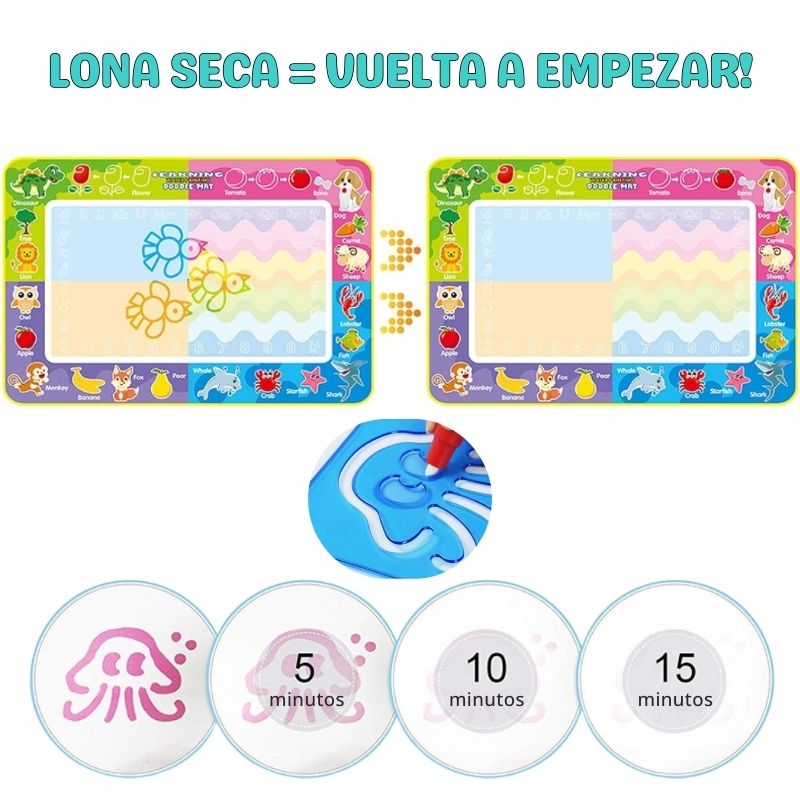 Lona mágica para pintar con agua + accesorios
