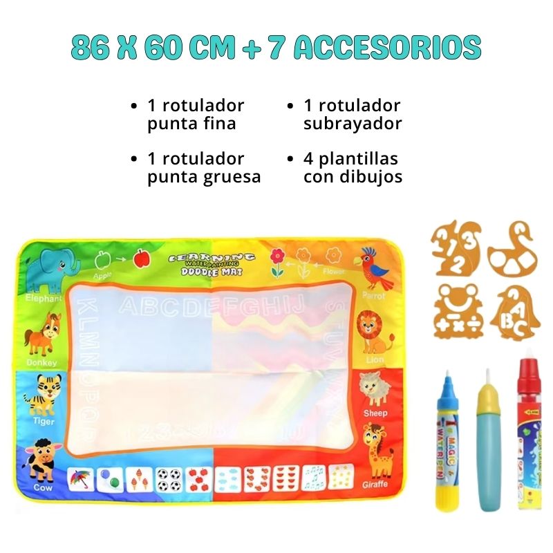 Lona mágica para pintar con agua + accesorios
