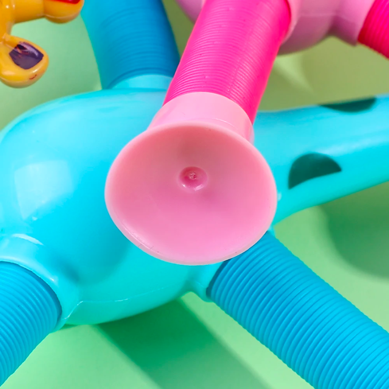 Tubular Legs - Juguetes extensibles con ventosas, pack de 4 colores