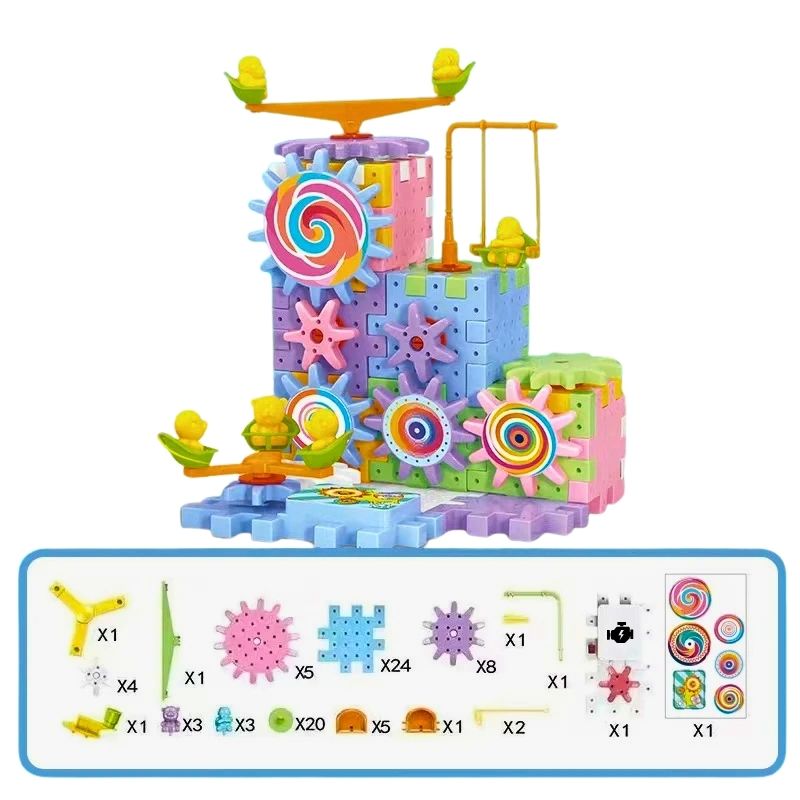 Feria Giratoria - Juego de construcción con engranajes y motor