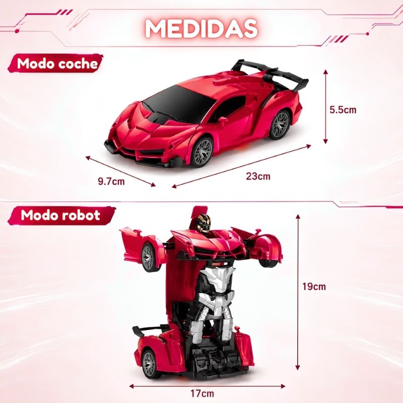CocheBot Teledirigido - Con mando radiocontrol y transformación 2 en 1