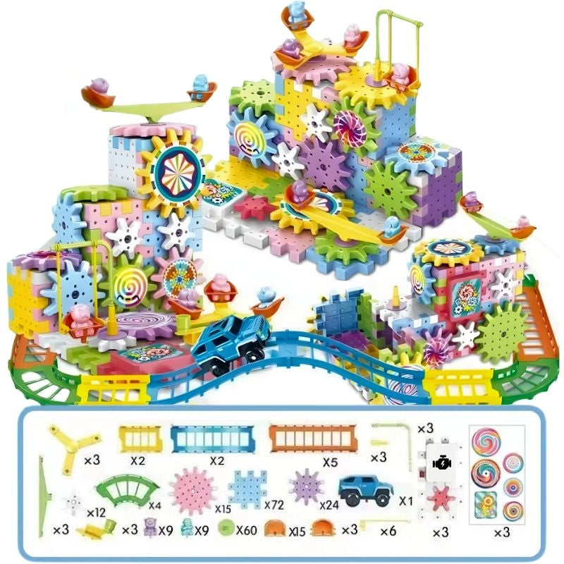 Feria Giratoria - Juego de construcción con engranajes y motor