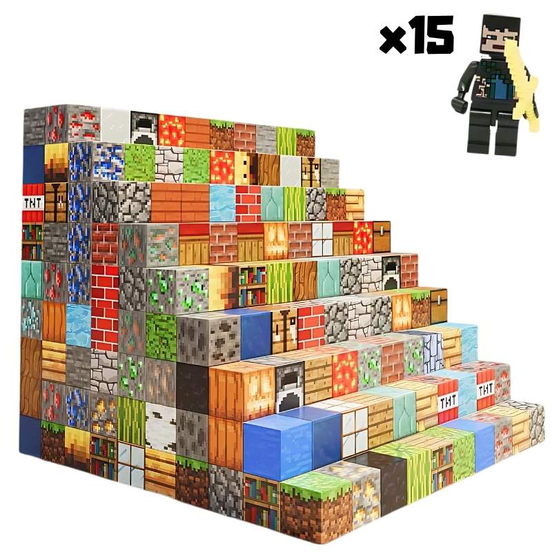 Bloques Magnéticos Creativos - Cubos con 8 imanes para crear sin límites