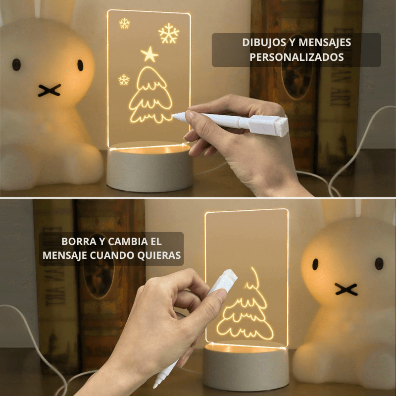 Pizarra LED para mesita de noche