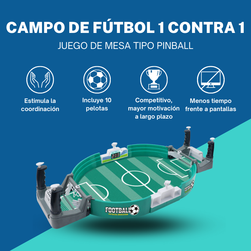 FURBITO - Campo de Fútbol 1vs1, juego de mesa tipo Pinball