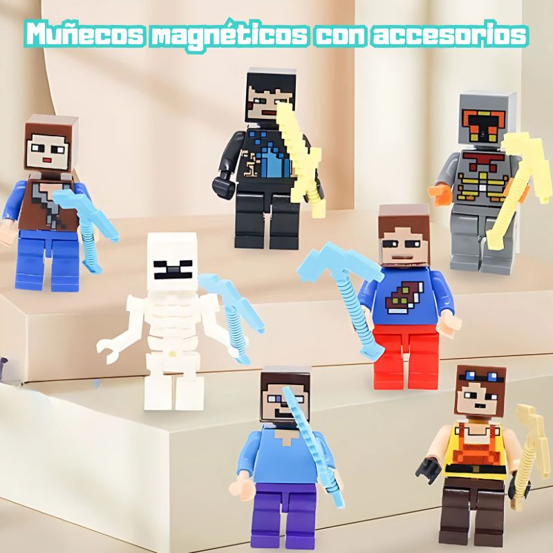 Bloques Magnéticos Creativos - Cubos con 8 imanes para crear sin límites