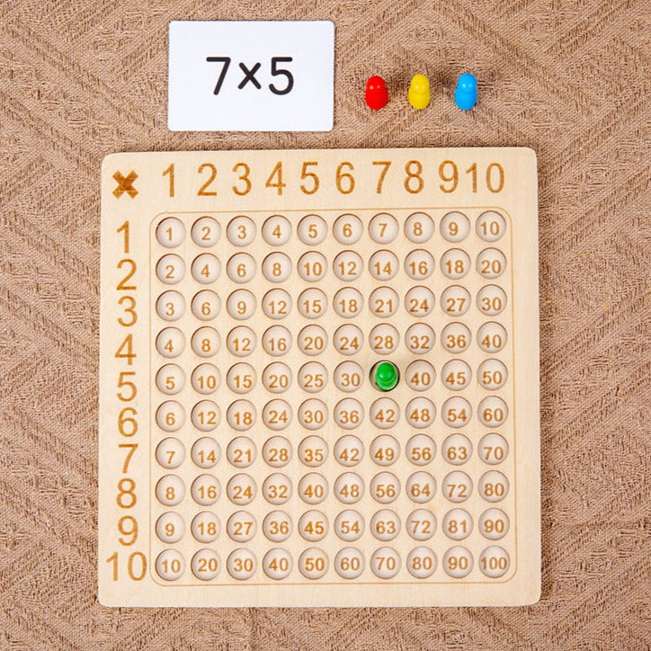 Addition or Multiplication Board Game - Educational Wooden Board with Operations