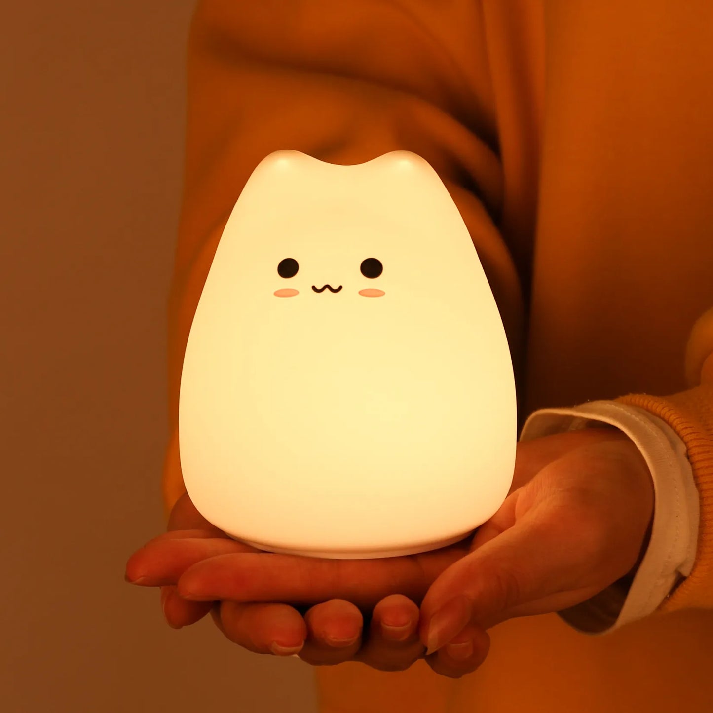 Gatiluz - Lamparita de Noche LED de silicona con luz en 7 colores