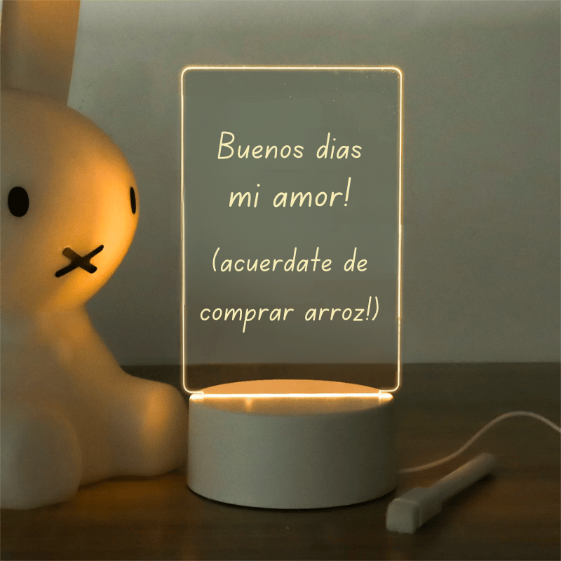 Pizarra LED para mesita de noche