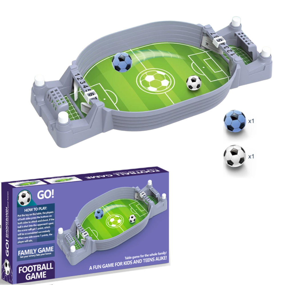Mini Campo de Fútbol 1vs1 - Juego de mesa tipo Pinball 26 x 13 cm