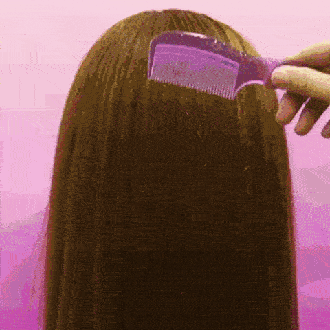 Plancha para mechas temporales con 6 colores, peine y horquillas (lavable con agua)