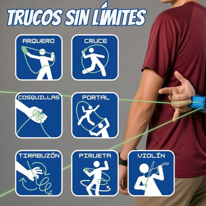Comba Loca - Lanzador con 3m de cuerda luminosa para saltos y trucos