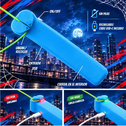 Comba Loca - Lanzador con 3m de cuerda luminosa para saltos y trucos