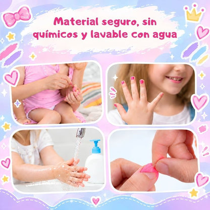 Tocador de Maquillaje Todo en 1 - Con espejo, cajones y cosméticos reales seguros para niños