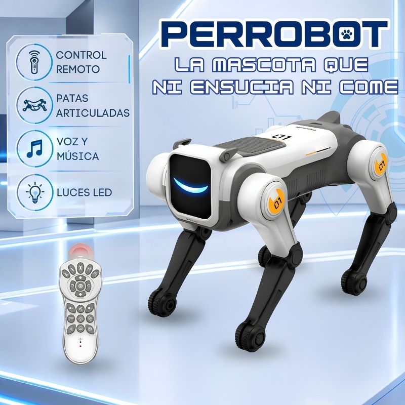 PerroBot - Mascota robot con control por voz, mando, acrobacias y bailes