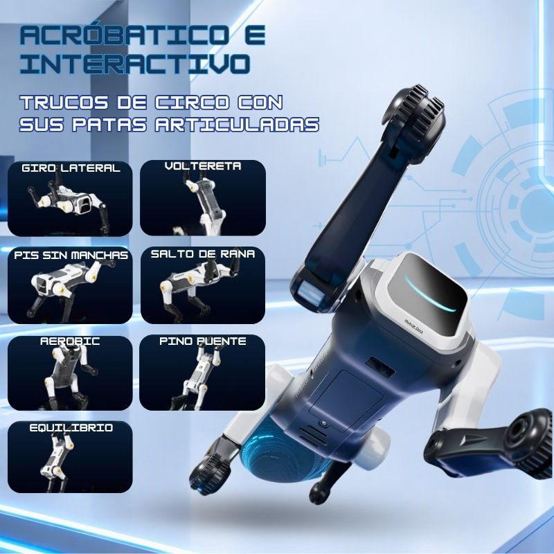 PerroBot - Mascota robot con control por voz, mando, acrobacias y bailes