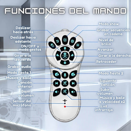 RobotBro - Robot de juguete con control por voz y gestos, bandeja de reparto, mando y voz