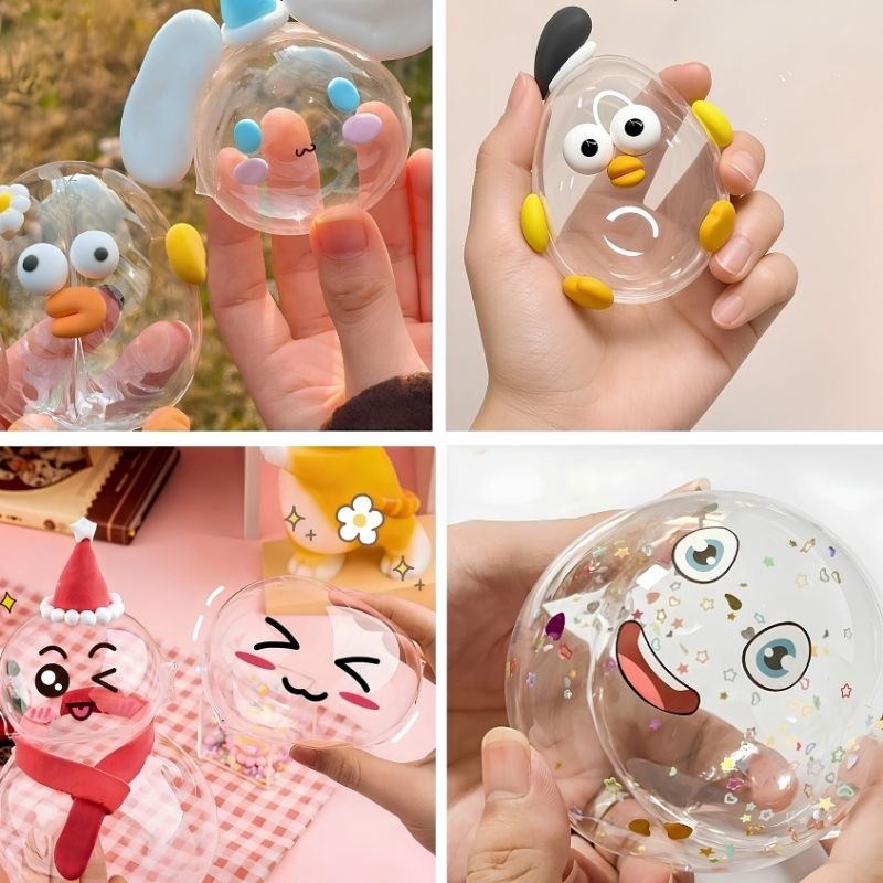 KIT de Inflables Squishy - Set de manualidades con decoraciones y 6m de cinta
