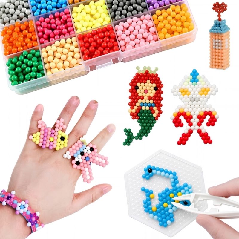 Perlas Mágicas - Kit de manualidades con 2200 perlas (15 colores) para crear sin límites