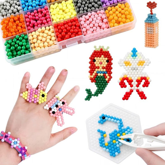 Perlas Mágicas - Kit de manualidades con 2200 perlas (15 colores) para crear sin límites