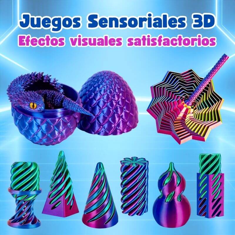8 Juegos Sensoriales 3D - Con efectos visuales, satisfactorios y hechos con impresora 3D
