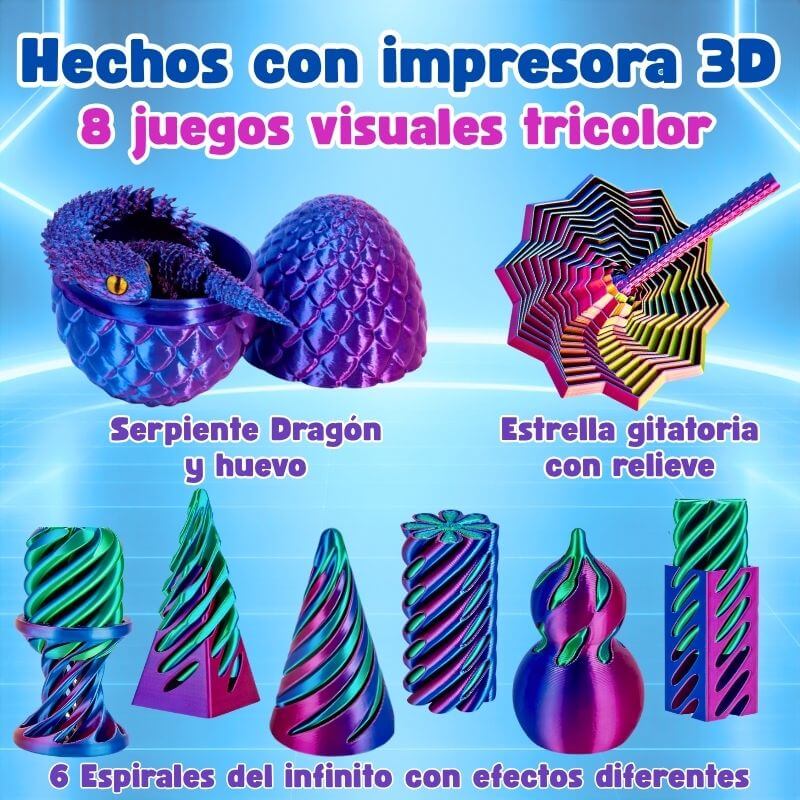 8 Juegos Sensoriales 3D - Con efectos visuales, satisfactorios y hechos con impresora 3D