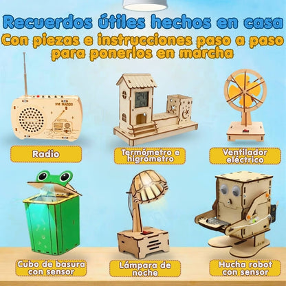 Utilidades Montessori - Experimentos funcionales de madera para fabricar en casa