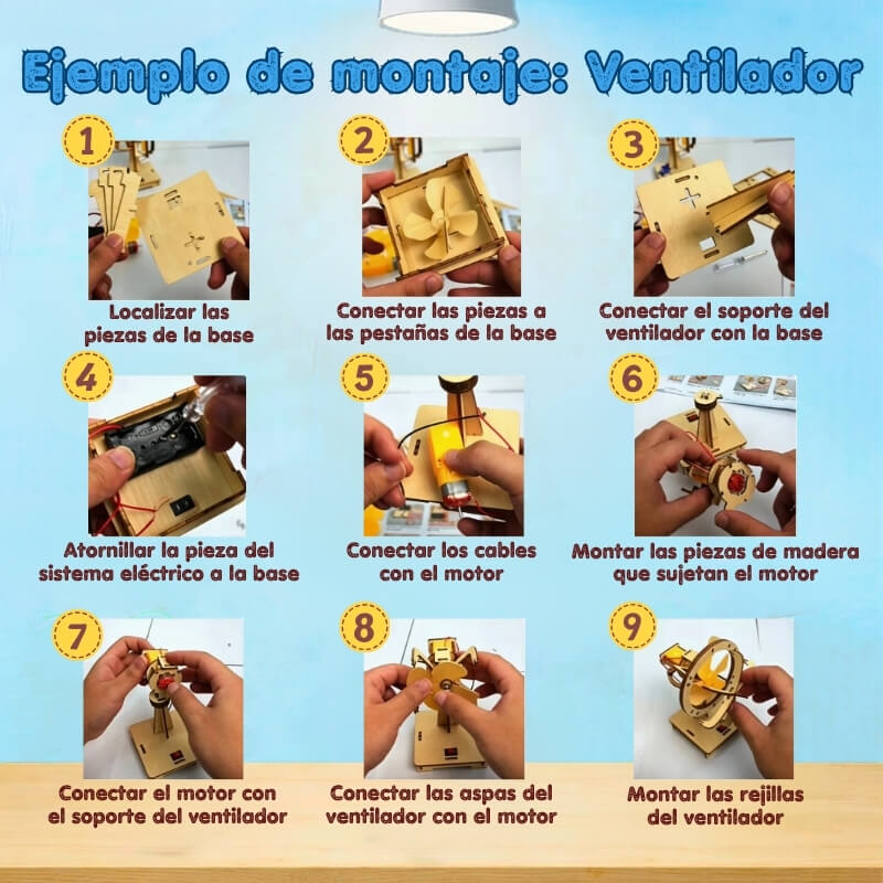 Utilidades Montessori - Experimentos funcionales de madera para fabricar en casa