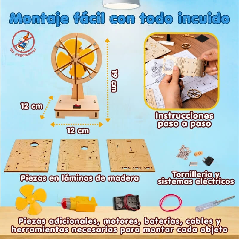 Utilidades Montessori - Experimentos funcionales de madera para fabricar en casa