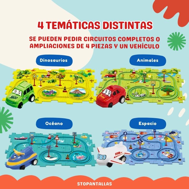 Puzzle Circuit - Customizable Car Circuit with interlocking pieces
