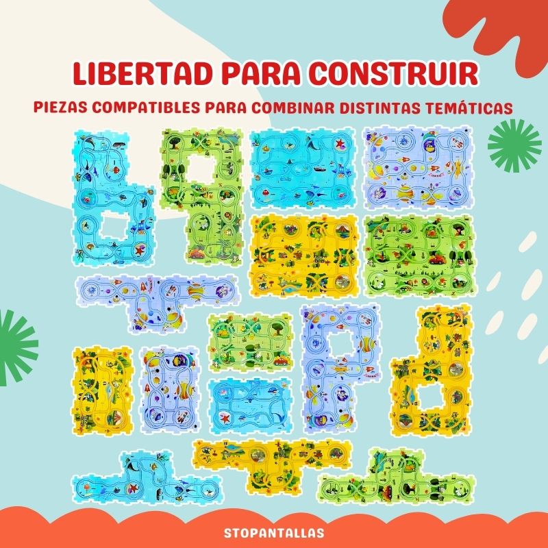 Puzzle Circuit - Customizable Car Circuit with interlocking pieces
