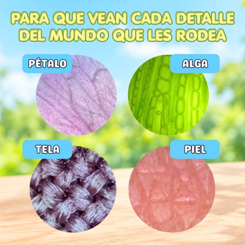 Microscopio Portátil con aumento ajustable hasta x180 - Despierta el interés científico