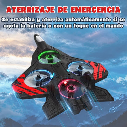 Dron de combate teledirigido - Avión acrobático preparado para choques con control remoto