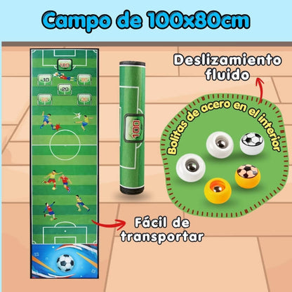 Petanca Futbolera - Juego de lanzamiento y precisión con 6 discos, 100x30cm