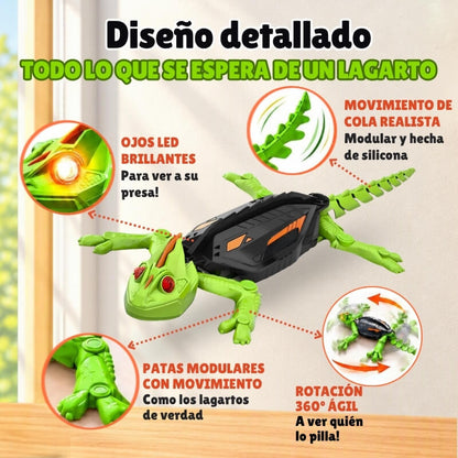 Lagarto Gigante Trepaparedes - Teledirigido, con luces LED y fluorescente