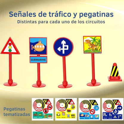 Circuito Puzzle - Circuito de Coches personalizable con piezas encajables