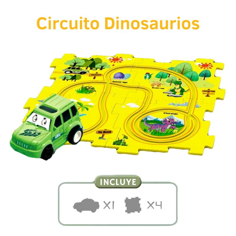 Circuito Puzzle - Circuito de Coches personalizable con piezas encajables