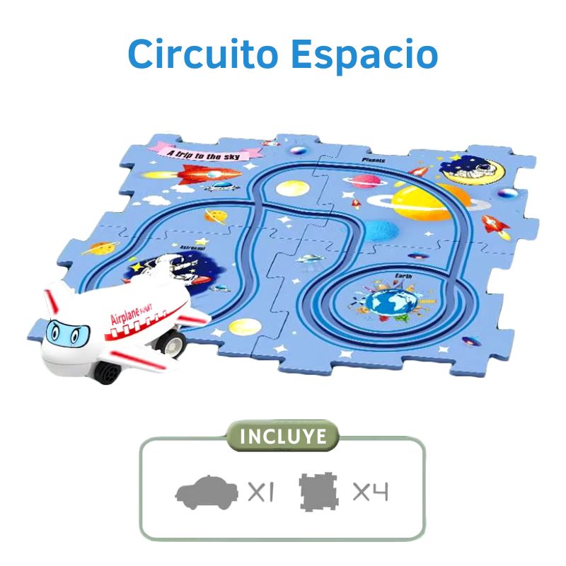 Circuito Puzzle - Circuito de Coches personalizable con piezas encajables