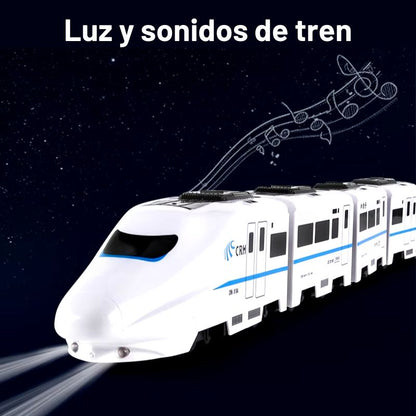 Tren Evitaobstáculos - Con giro automático, música y luz