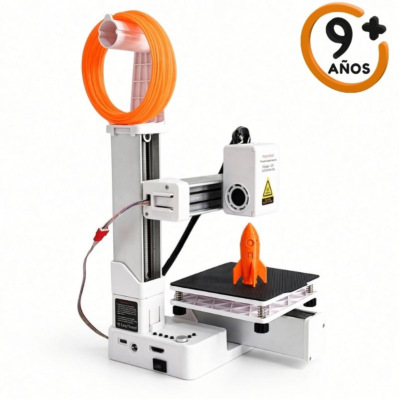 Impresora 3D para principiantes - Con 10m de PLA, tarjeta de memoria y diseños preinstalados