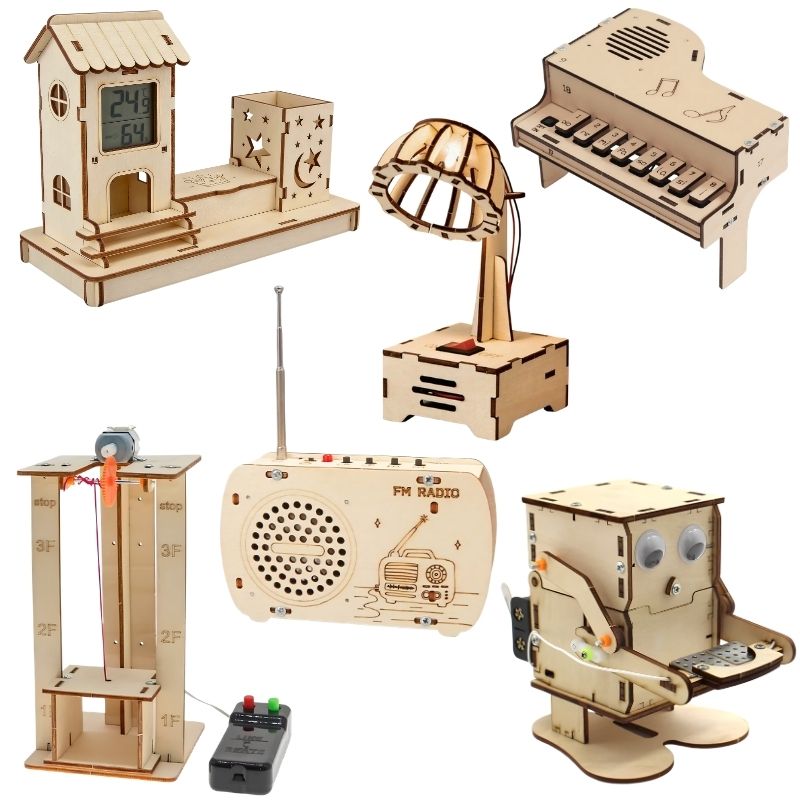 Utilidades Montessori - Experimentos funcionales de madera para fabricar en casa