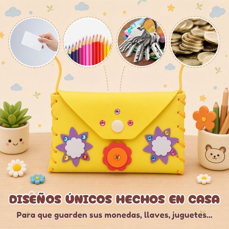 Costura Segura - Kit para coser con 5 bolsos, 8 peluches y accesorios