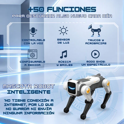 PerroBot - Mascota robot con control por voz, mando, acrobacias y bailes