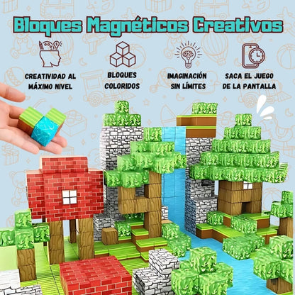Bloques Magnéticos Creativos - Cubos con 8 imanes para crear sin límites